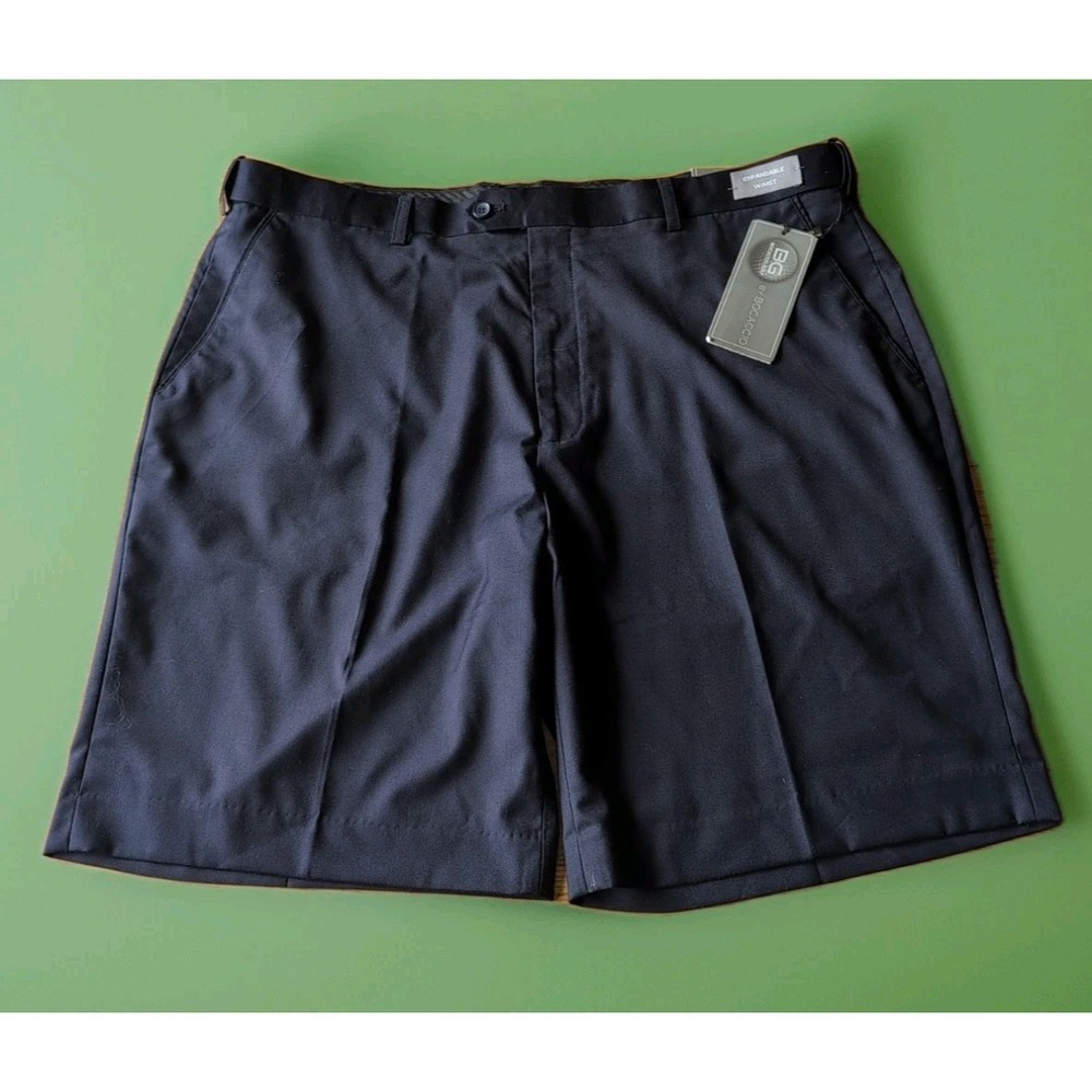 NWT-‎ BOCACCIO GOLF Sz 40 NAVY HIDDEN EXPANDABLE WAIST SHORTS - MSRP $69.00!!